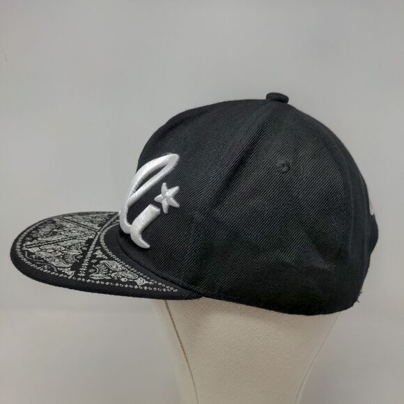 Readings Men's Snapback Flat Bill Hat Black Embroidered California Logo - Picture 3 of 7